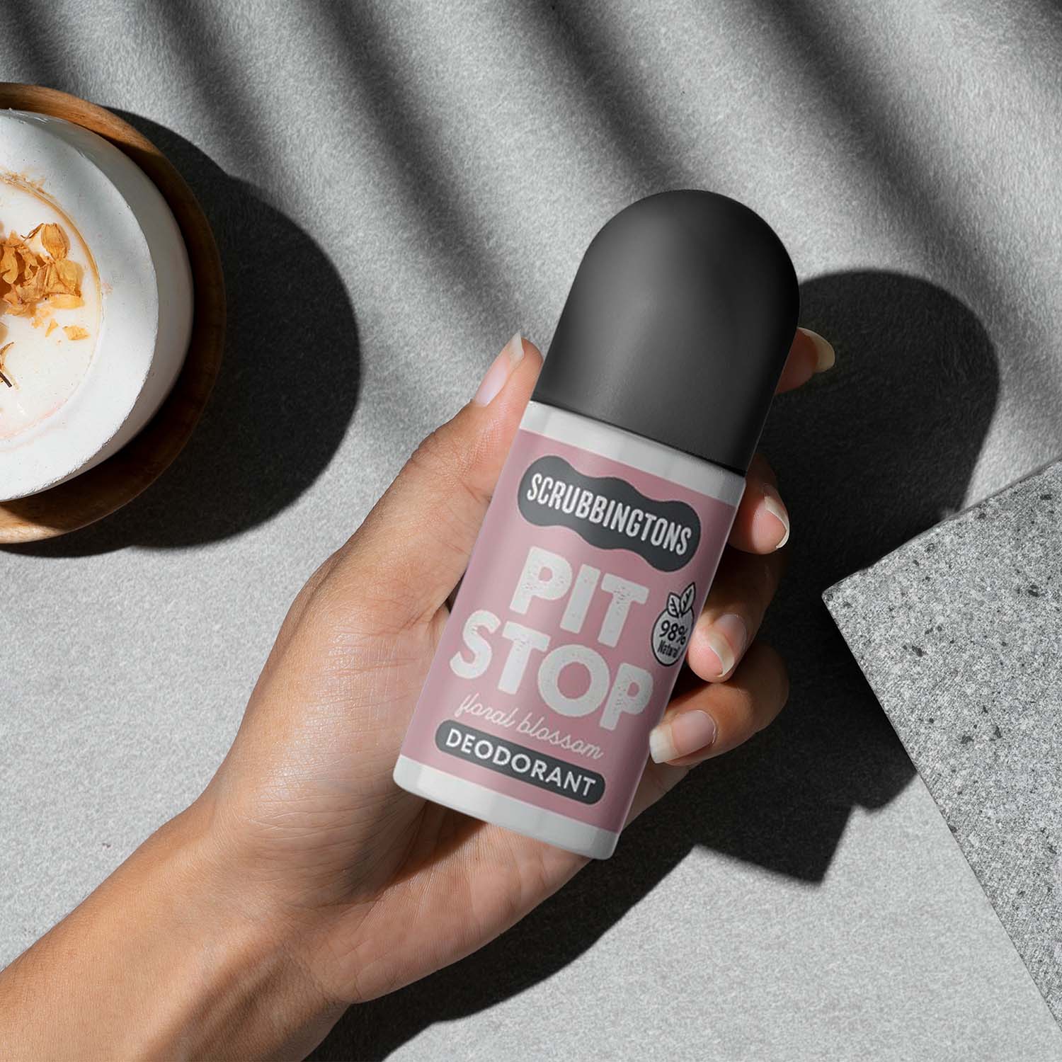 Pit Stop Natural Deodorant for Adults - Floral Blossom Scent 75ml